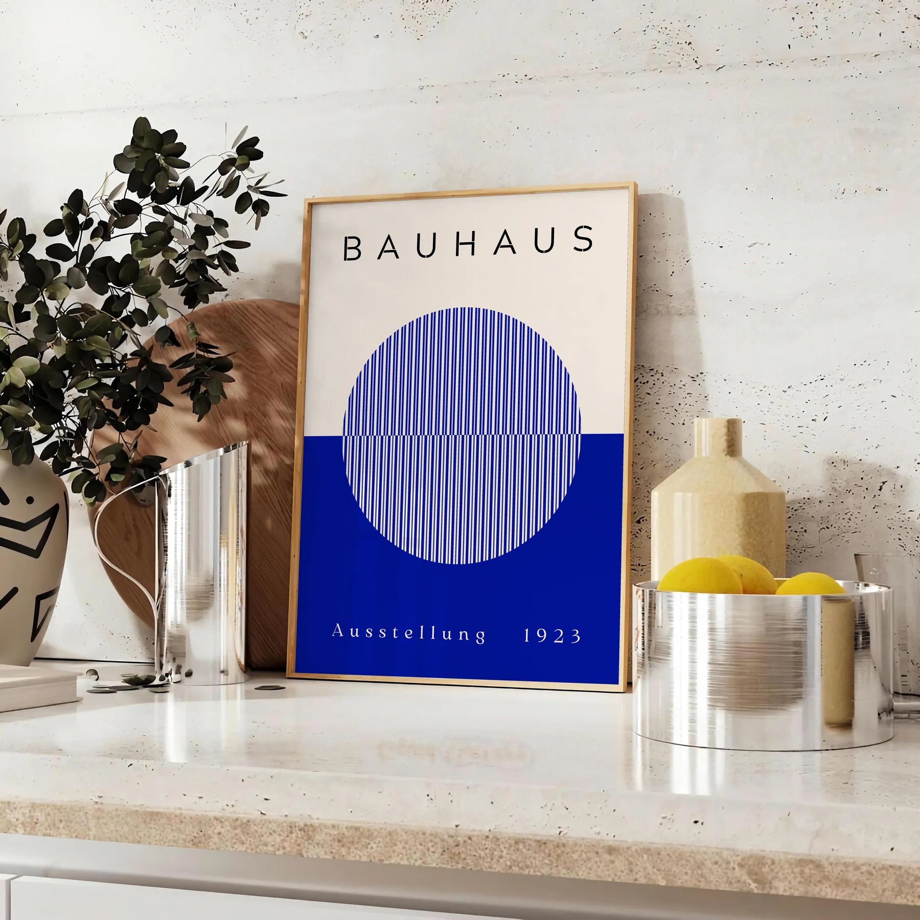 space Bauhaus Poster essence abstract art vibrant wall ideal gift lovers décor sizes A4 cm A0 modern home office setting