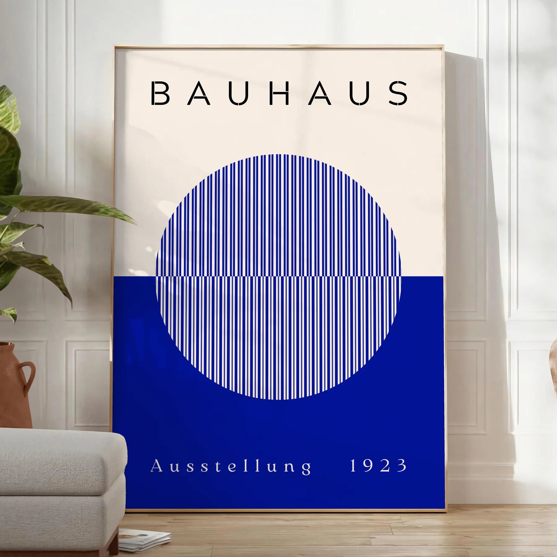 space Bauhaus Poster essence abstract art vibrant wall ideal gift lovers décor sizes A4 cm A0 modern home office setting
