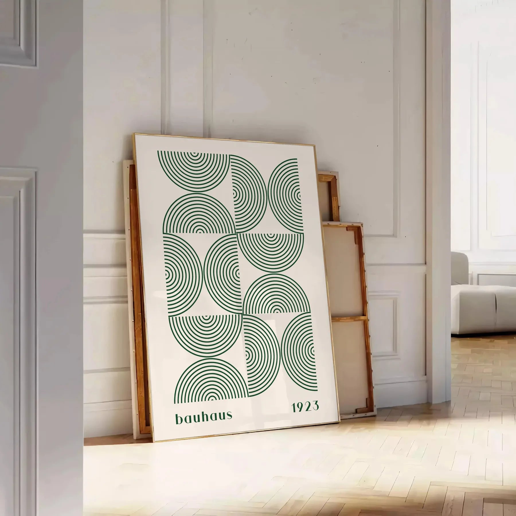 space Bauhaus abstract poster stunning piece wall art iconic style vibrant geometry striking print perfect gift enthusiasts sizes A4 cm A0