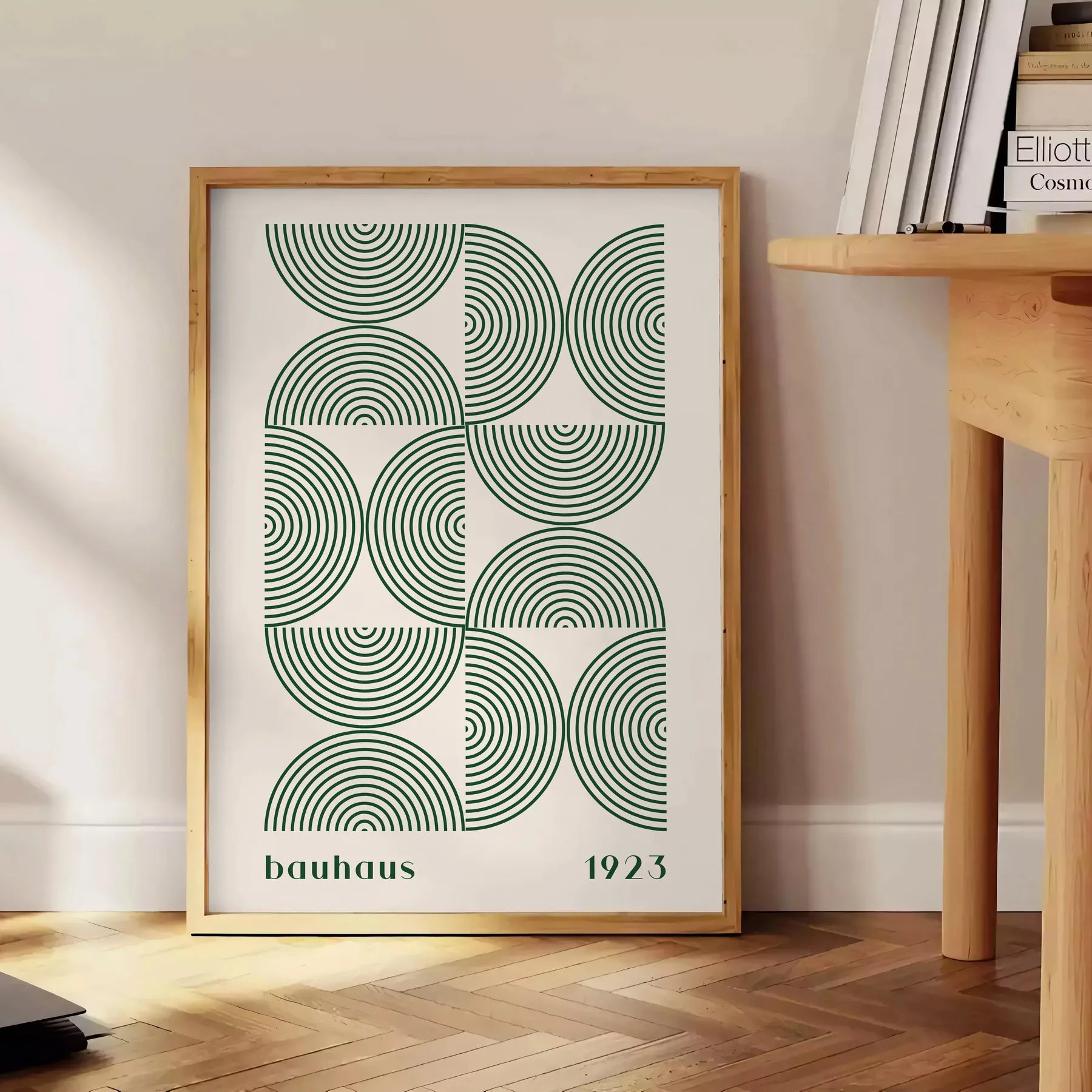 space Bauhaus abstract poster stunning piece wall art iconic style vibrant geometry striking print perfect gift enthusiasts sizes A4 cm A0