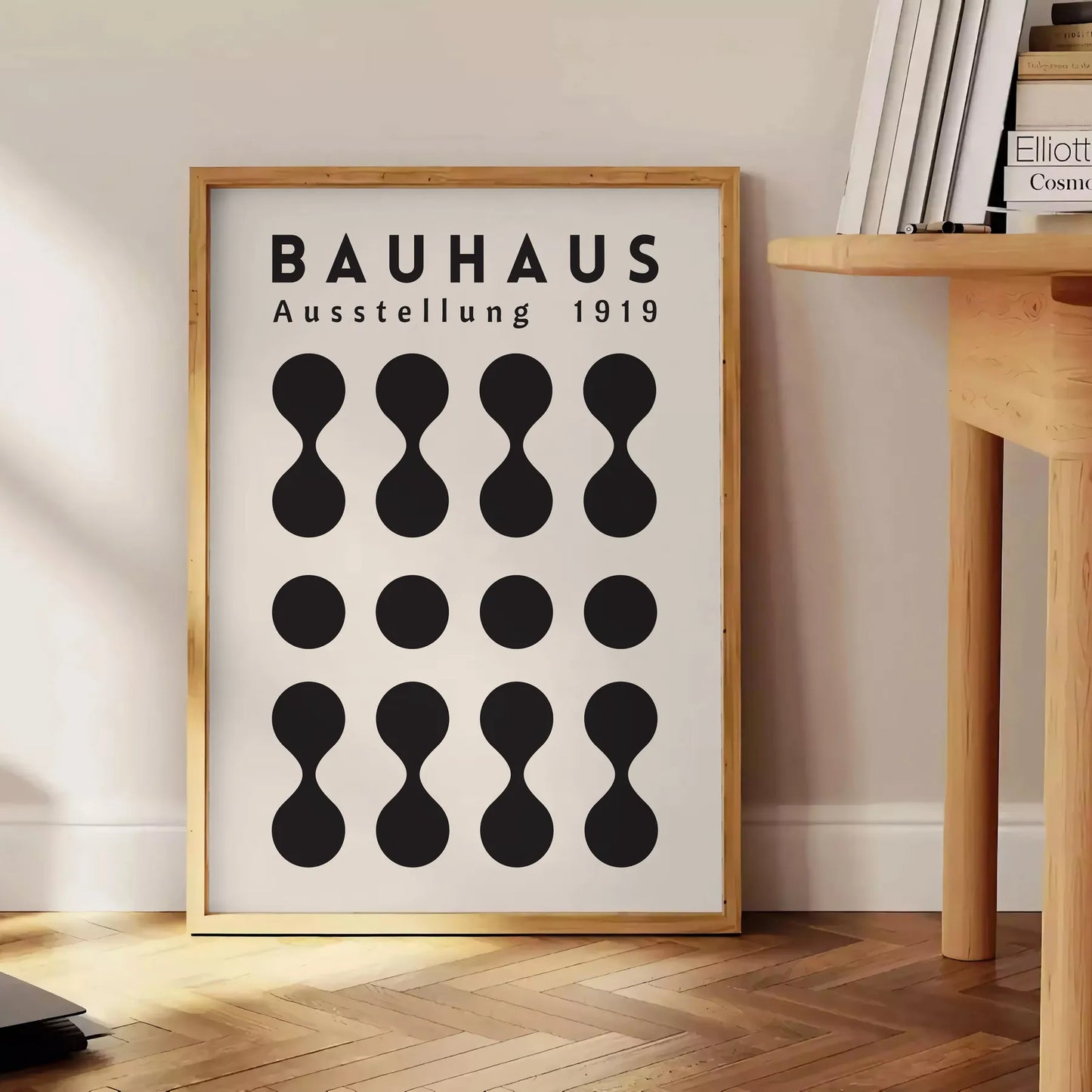 space Bauhaus abstract art poster captivating wall modern touch perfect gift enthusiasts room timeless design available A4 cm A0 sizes