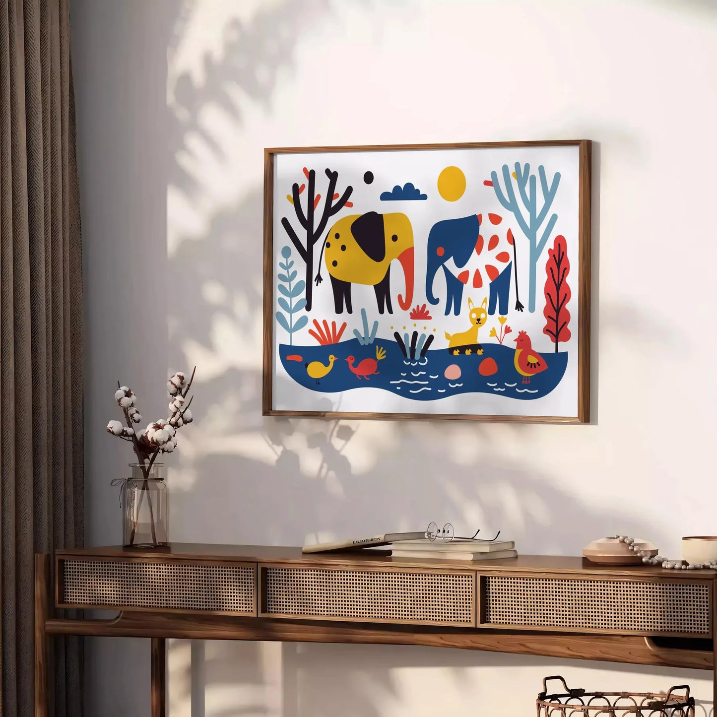 space Geometric Minimal Art 15 poster bold green blue hues striking piece wall ideal gift sophisticated addition home office décor standalone print