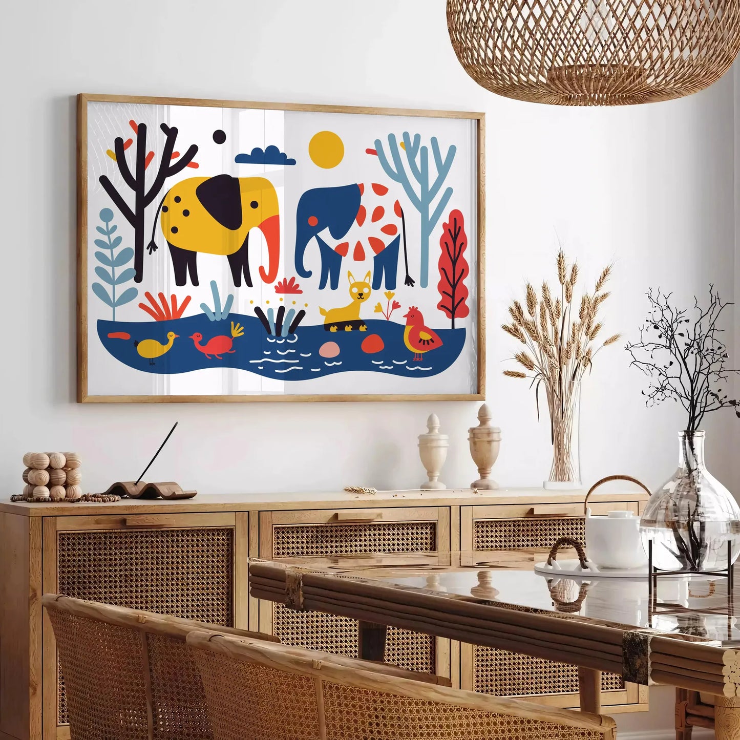 space Geometric Minimal Art 15 poster bold green blue hues striking piece wall ideal gift sophisticated addition home office décor standalone print