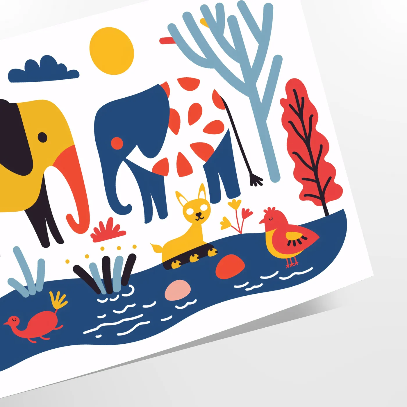 space Geometric Minimal Art 15 poster bold green blue hues striking piece wall ideal gift sophisticated addition home office décor standalone print