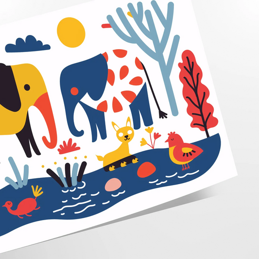 space Geometric Minimal Art 15 poster bold green blue hues striking piece wall ideal gift sophisticated addition home office décor standalone print