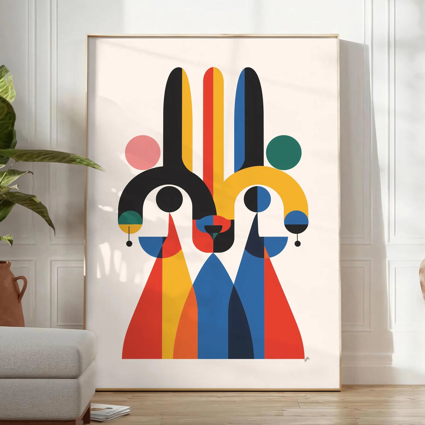 allure geometric minimal art captivating gray orange poster striking wall modern touch space perfect gift lovers print framed piece collection available frame